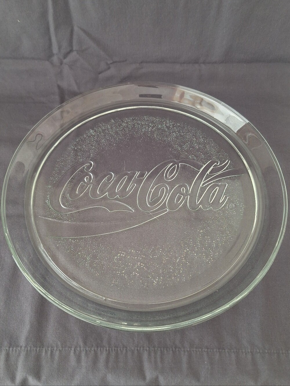 Coca-Cola vintage glass platter